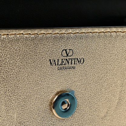 Valentino Garavani Metallic Calfskin Crystal Vlogo Micro Loco Shoulder Bag Platino 6 of 9
