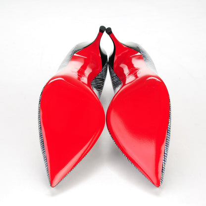 Christian Louboutin Patent Pigalle Follies 55 Pumps 39 Navy Black 5 of 6