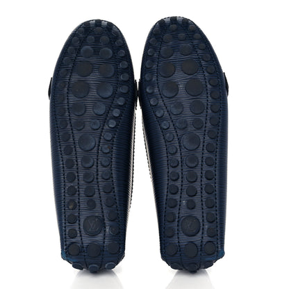 Louis Vuitton Epi Womens Oxford Loafers 39.5 Blue 6 of 10