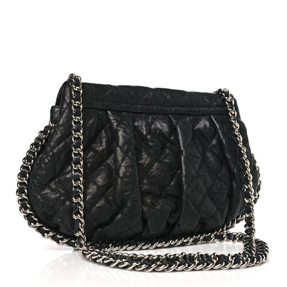 Chanel Washed Lambskin Quilted Chain Around Flap Black 3 of 9