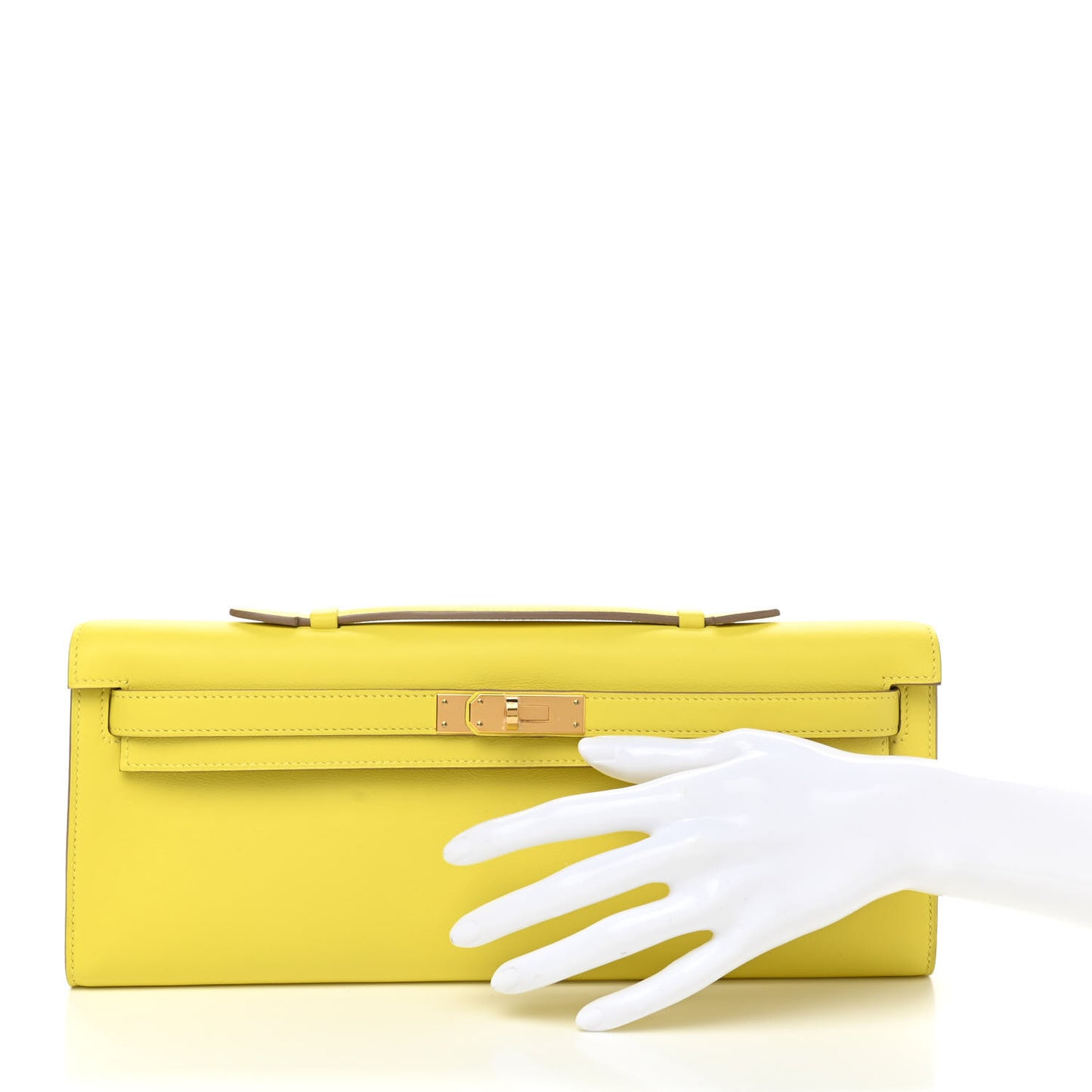 Swift Kelly Cut Clutch Pochette Lime