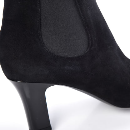 Louis Vuitton Suede Monogram Uniformes Cap Toe Chelsea 75mm Ankle Boots 41 Black 15 of 15