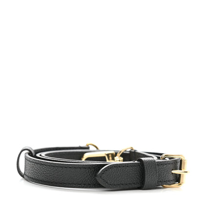 Louis Vuitton Calfskin 16mm Adjustable Shoulder Strap Black 2 of 4