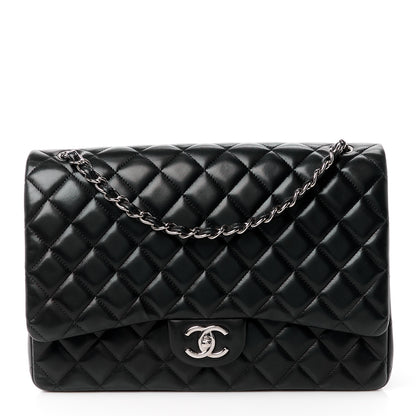 Chanel Lambskin Quilted Maxi Double Flap Black 1 of 15