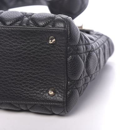 Christian Dior Grained Calfskin Cannage Medium Supple Lady Dior Black 9 of 9