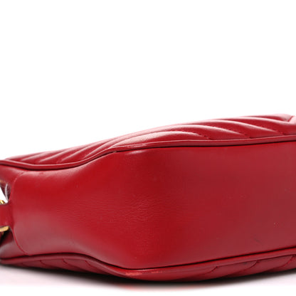 Saint Laurent Calfskin Matelasse Monogram Lou Camera Bag Red 9 of 11