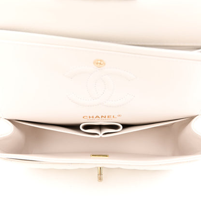 Chanel Caviar Quilted Small Double Flap White 5 of 12