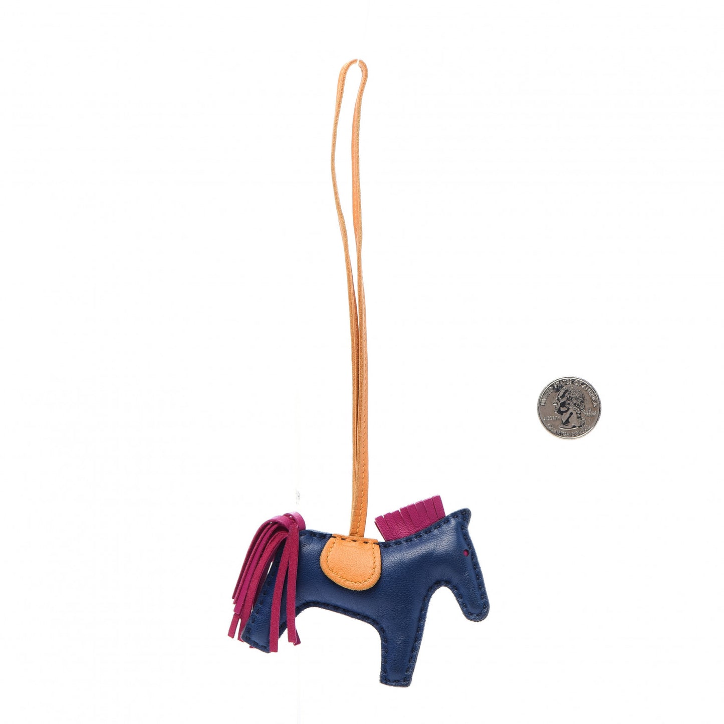 Milo Lambskin Grigri Rodeo Horse Bag Charm PM Bleu Saphir Rose Pourpre Bouton D'Or