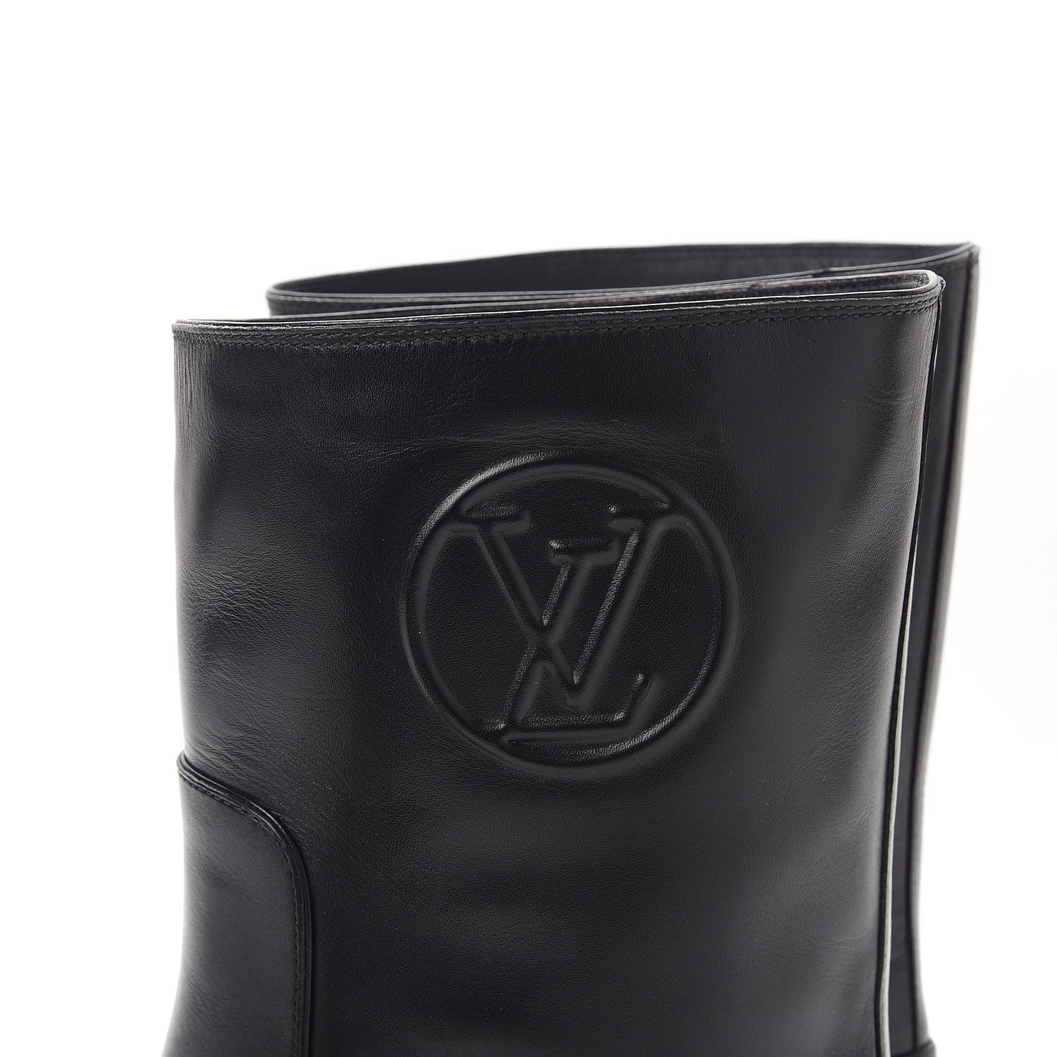 Louis Vuitton Calfskin Overdrive Flat Half Boots 39 Black 8 of 9