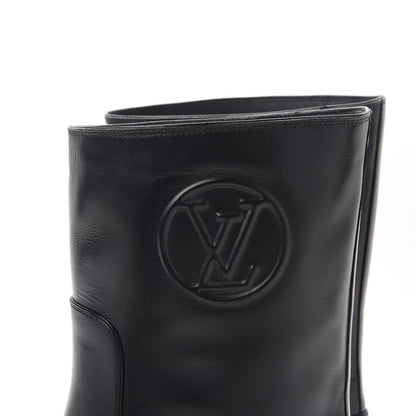 Louis Vuitton Calfskin Overdrive Flat Half Boots 39 Black 8 of 9