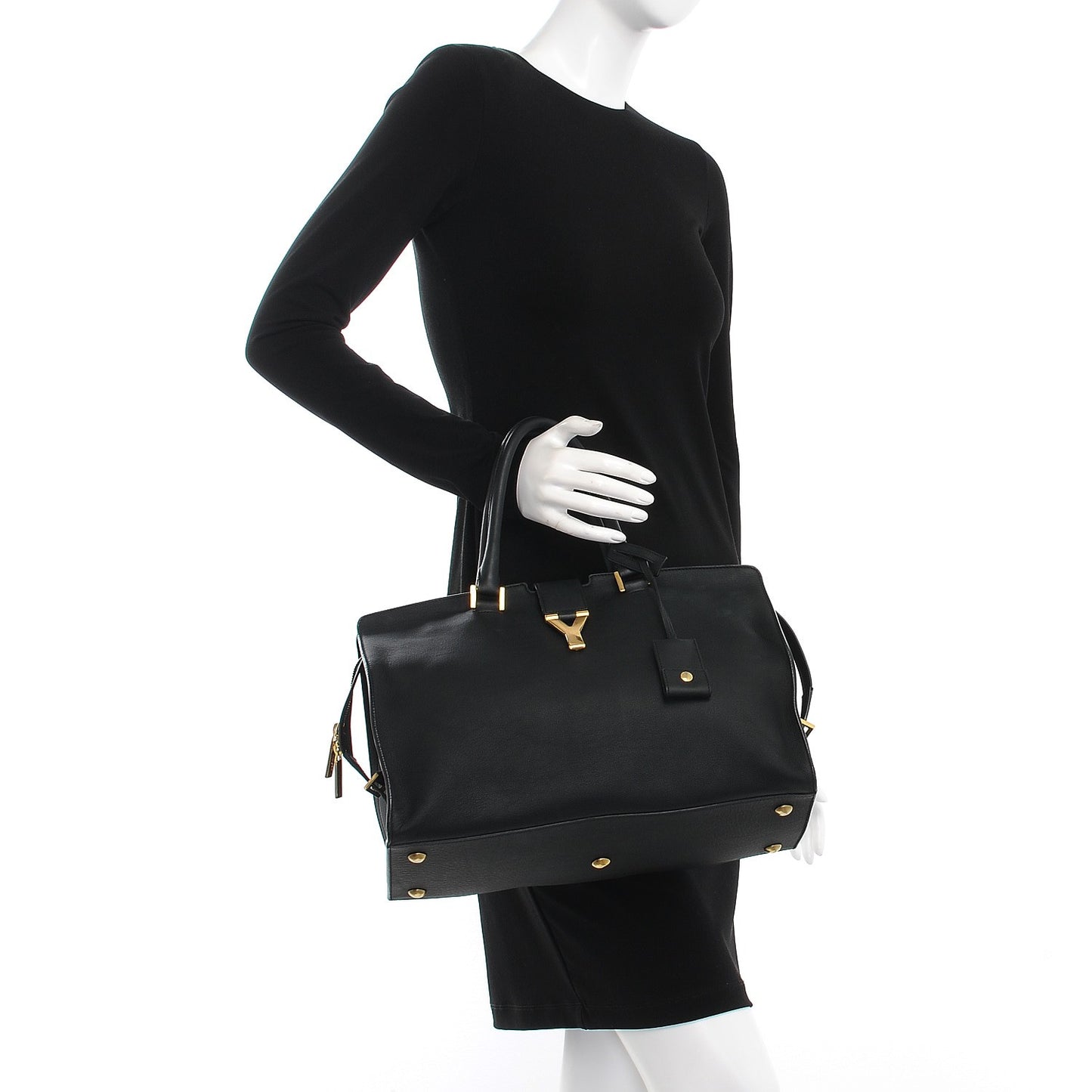 Calfskin Medium Classic Y Cabas Black
