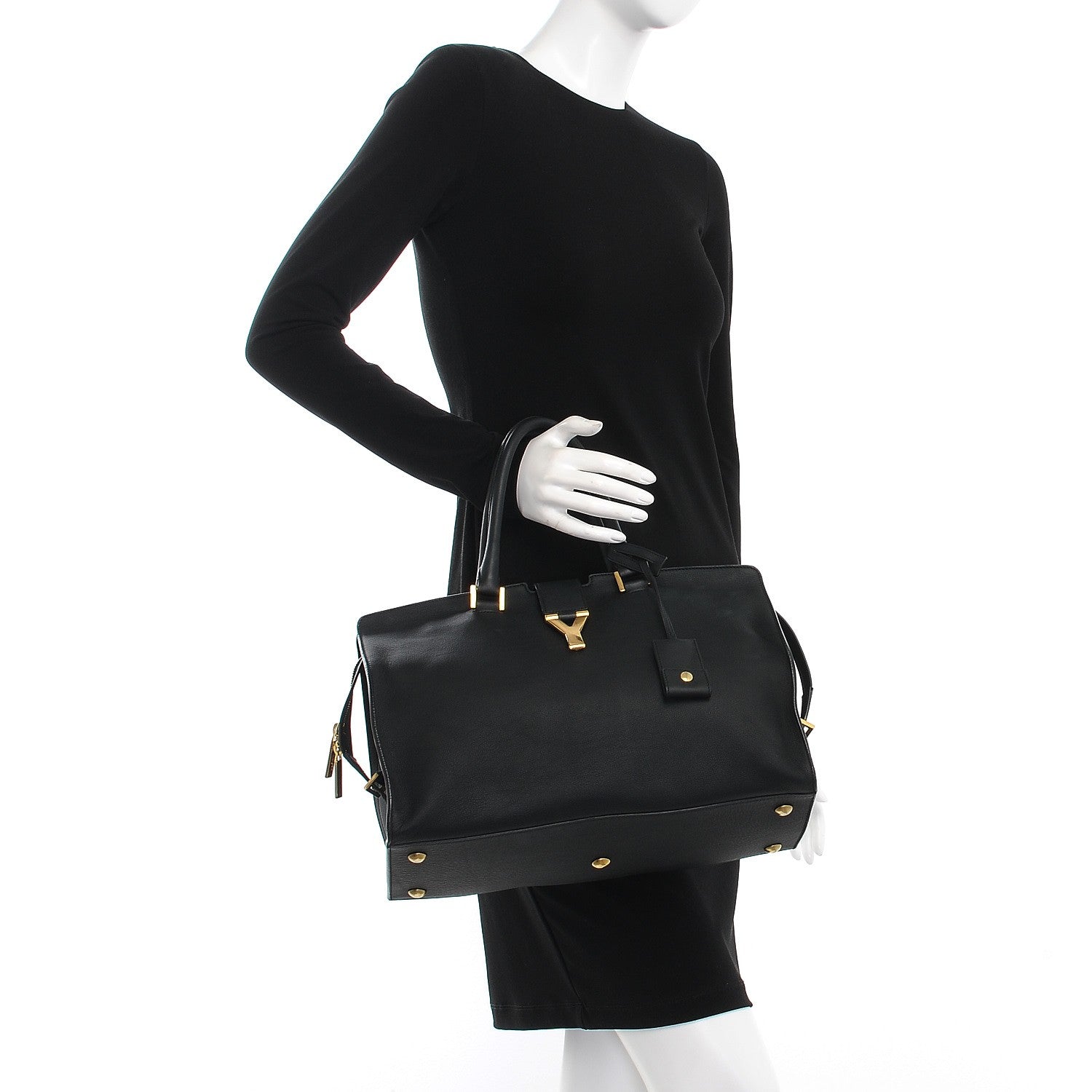Saint Laurent Calfskin Medium Classic Y Cabas Black 2 of 9