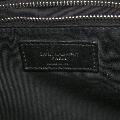 Saint Laurent Calfskin Y Quilted Monogram Medium Loulou Chain Satchel Black 6 of 12