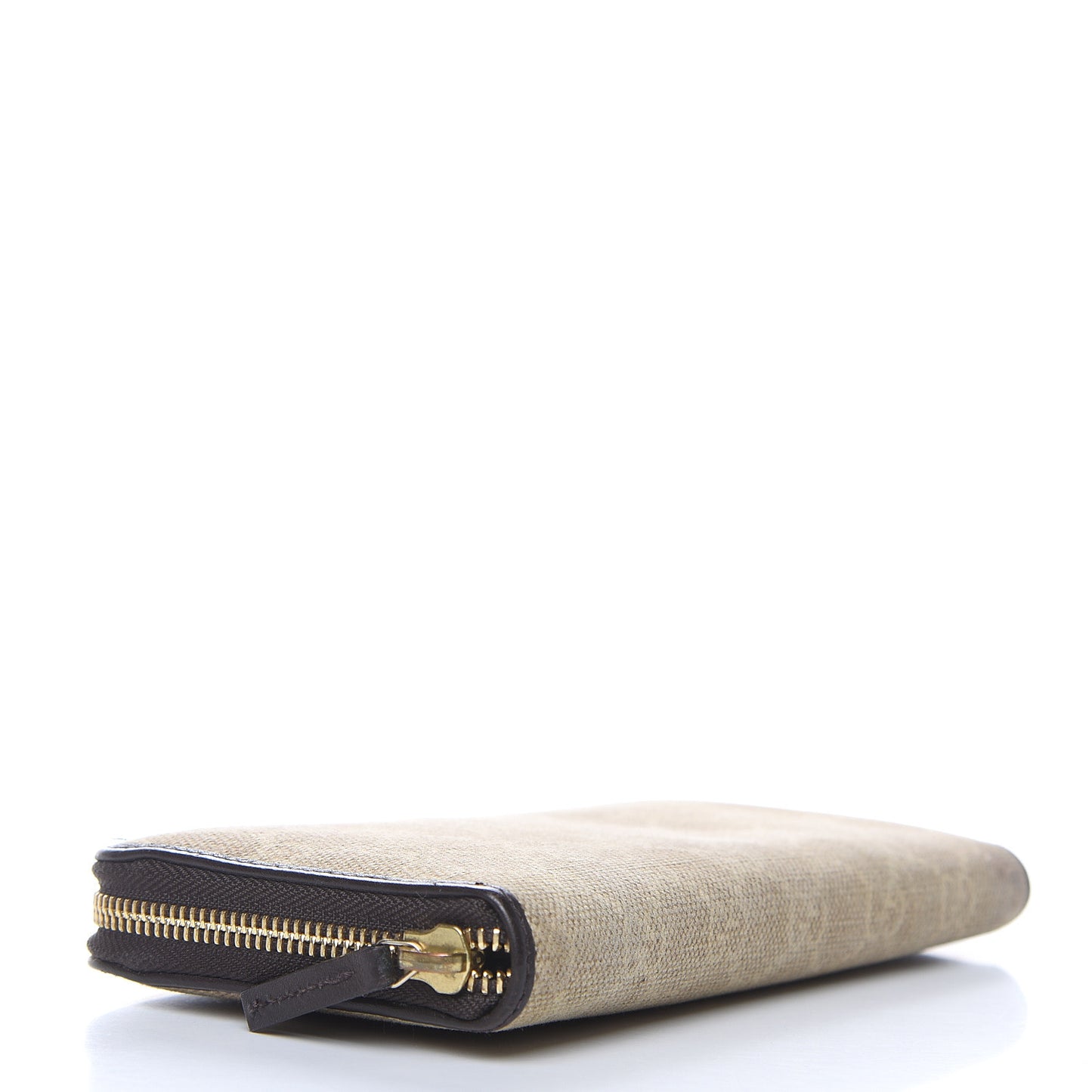 Monogram Zip Around Wallet Dark Brown