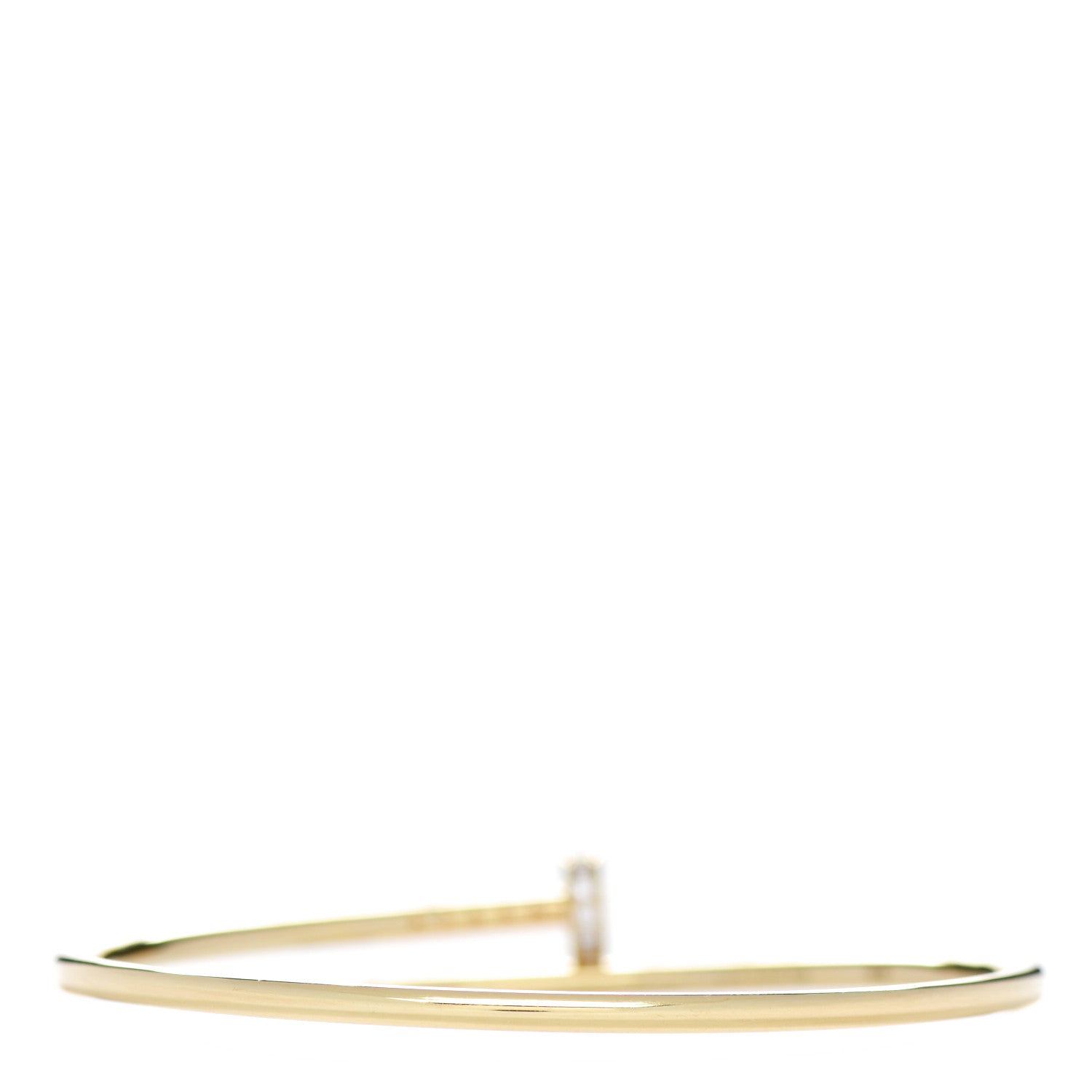 Cartier 18K Yellow Gold Diamond Small Juste Un Clou Bracelet 17 2 of 4