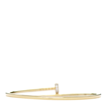 Cartier 18K Yellow Gold Diamond Small Juste Un Clou Bracelet 17 2 of 4