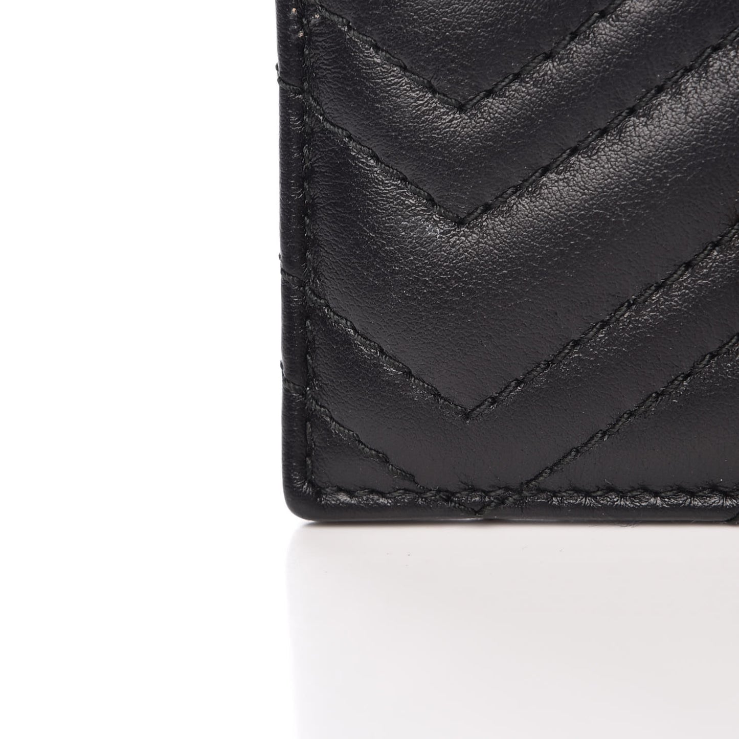 Calfskin Matelasse GG Marmont Card Holder Black