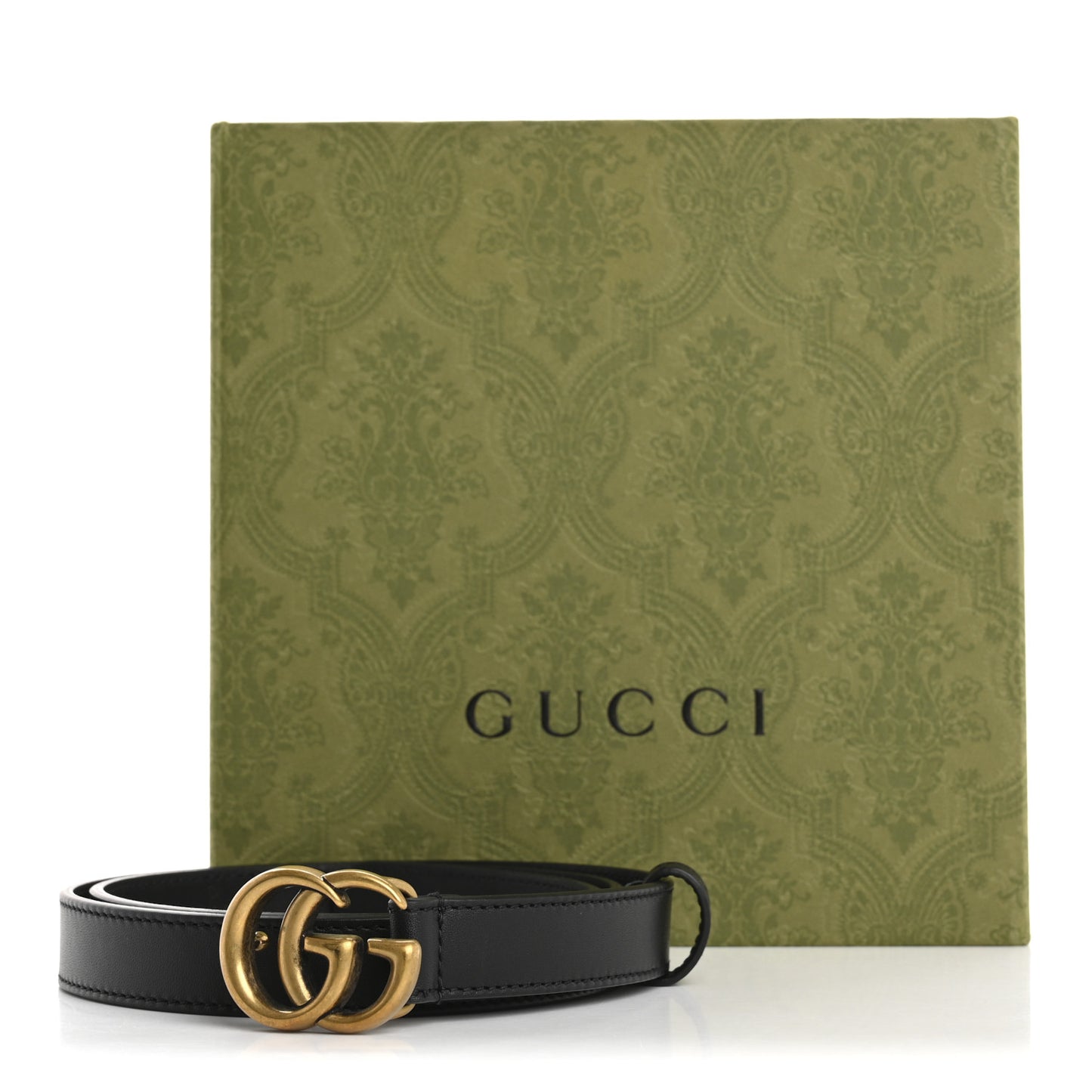 Calfskin Double G 20mm Belt 80 32 Black