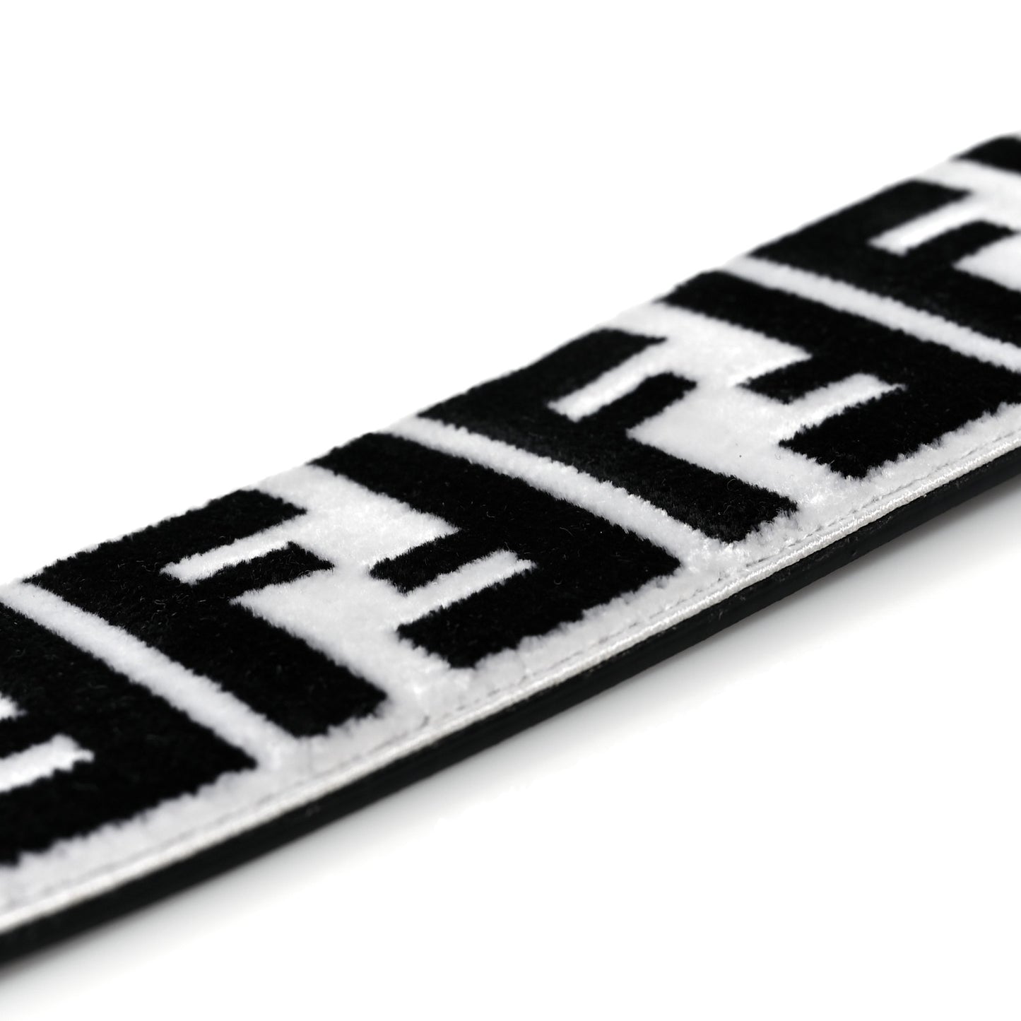 Velvet Tapestry Calfskin FF Reloaded Mini Strap You White Black