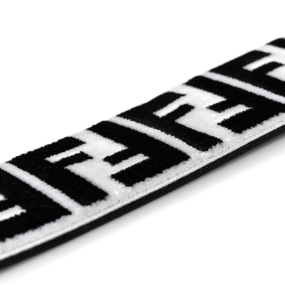 Fendi Velvet Tapestry Calfskin FF Reloaded Mini Strap You White Black 7 of 7