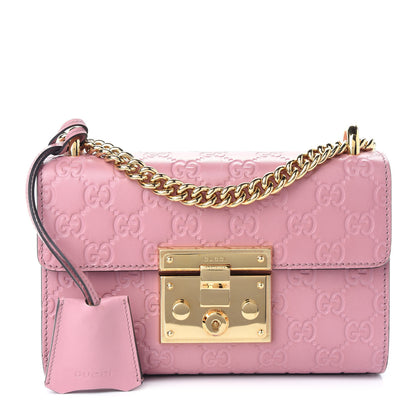 Gucci Guccissima Small Padlock Shoulder Bag Rose Baby Candy 1 of 9