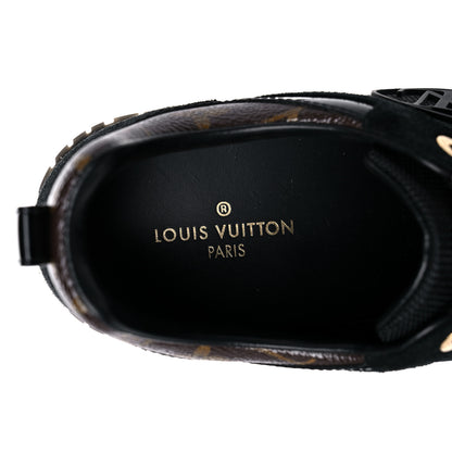 Louis Vuitton Suede Monogram Run Away Sneakers 38 Black 6 of 8