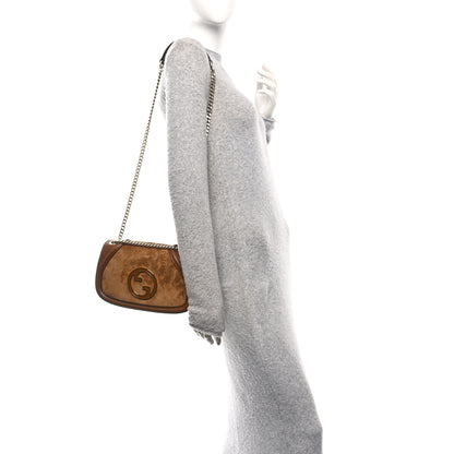Gucci Suede Calfskin Blondie Medium Shoulder Bag Light Brown 2 of 10