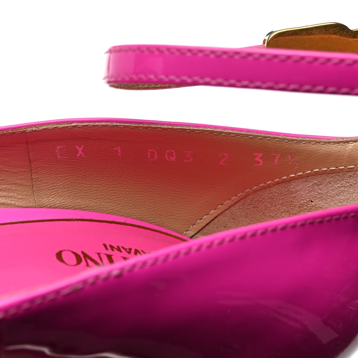 Valentino Garavani Patent Tan-Go 55/155mm Platform Pumps 37.5 Pink PP 6 of 9