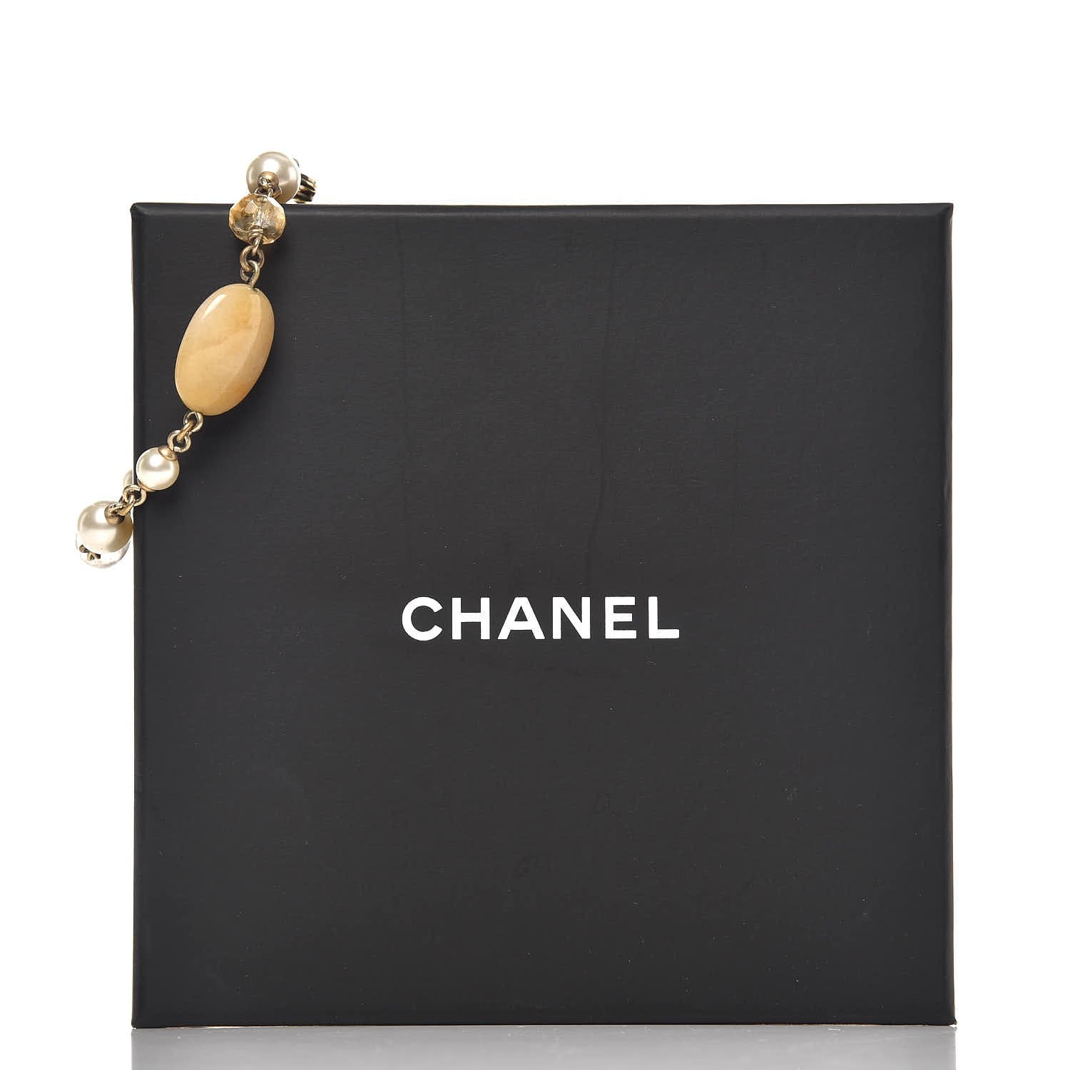 Chanel Pearl Beaded CC Bracelet Gold 3 of 4