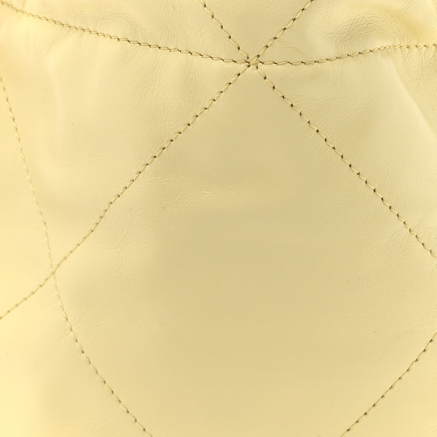 Shiny Calfskin Quilted Mini Chanel 22 Light Yellow