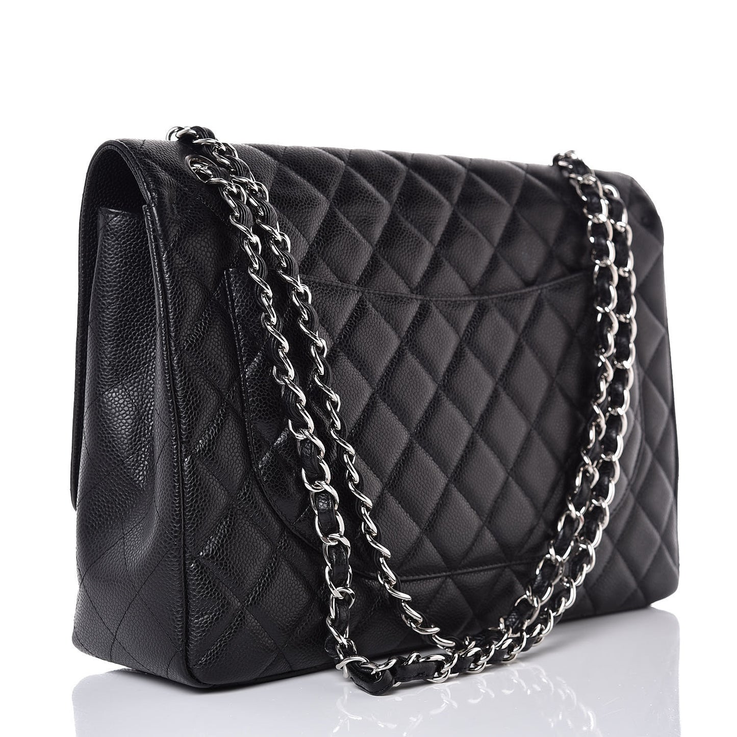 Caviar Quilted Maxi Single Flap Black