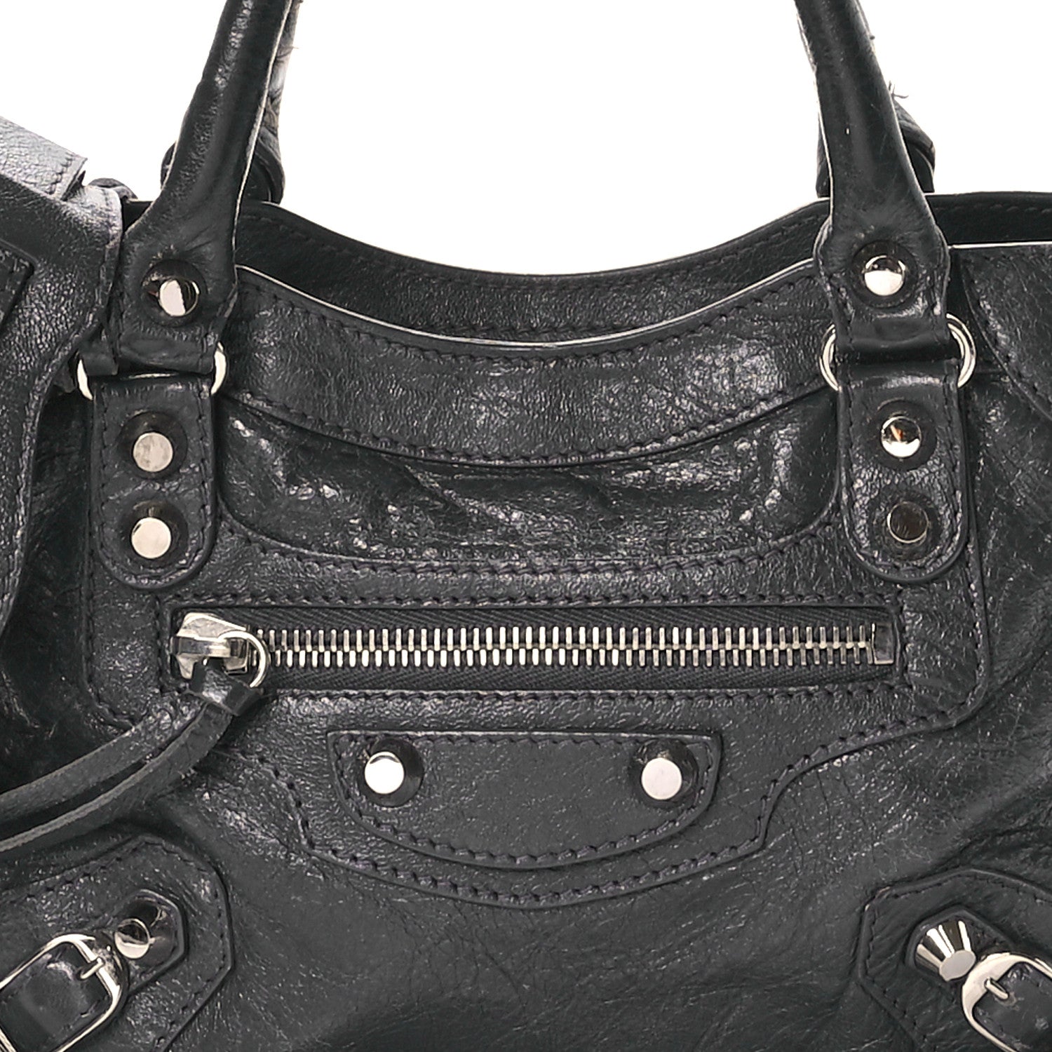Balenciaga Agneau Classic Silver Hardware Mini City Gris Fossile 9 of 15
