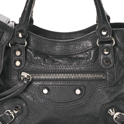 Balenciaga Agneau Classic Silver Hardware Mini City Gris Fossile 9 of 15
