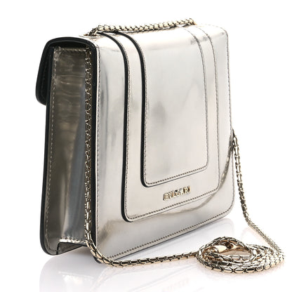 Bulgari Metallic Calfskin Serpenti Forever Crossbody Bag Silver 4 of 11
