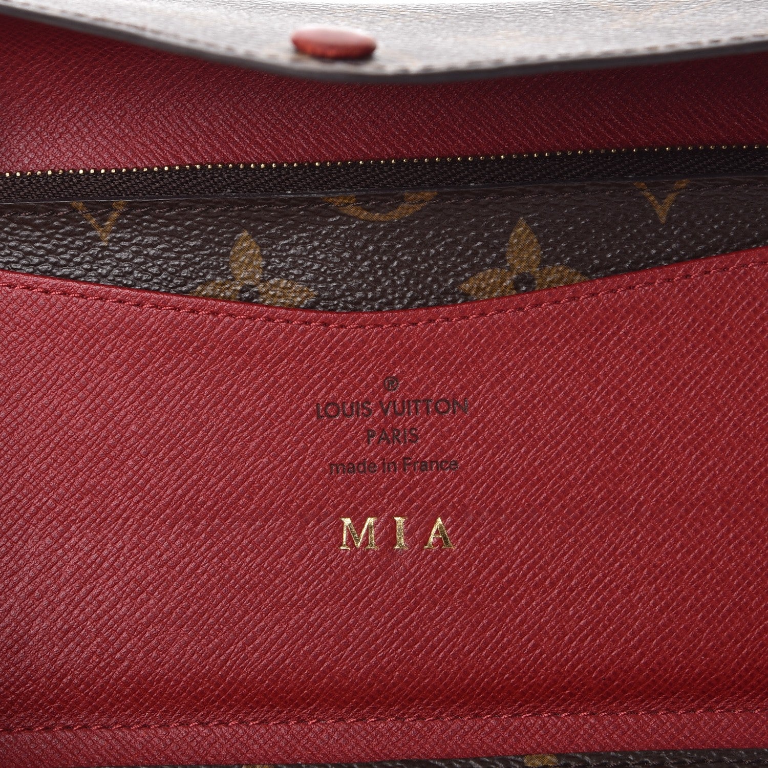Louis Vuitton Monogram Josephine Wallet Red 6 of 9
