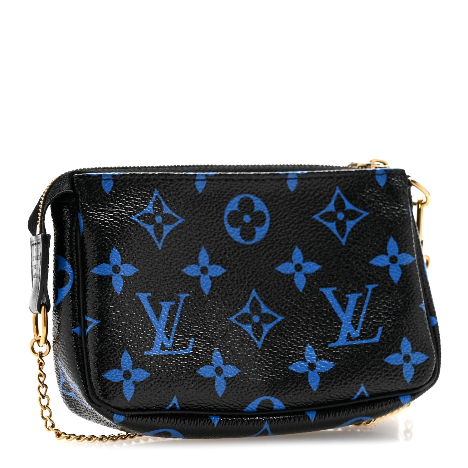 Louis Vuitton Colored Monogram Mini Pochette Accessories Blue Black 3 of 10