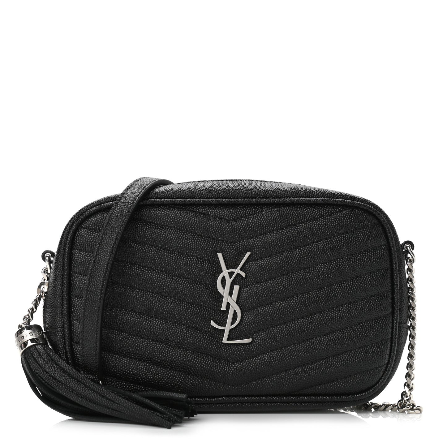 Grain De Poudre Matelasse Monogram Mini Lou Camera Bag Black
