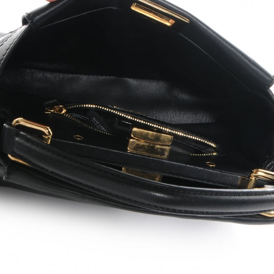 Fendi Nappa Mini Peekaboo Iconic Satchel Black 5 of 13