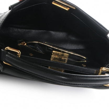 Fendi Nappa Mini Peekaboo Iconic Satchel Black 5 of 13