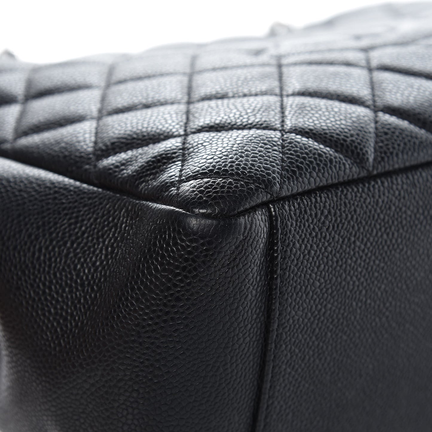 Caviar Quilted Grand Shopping Tote GST Black