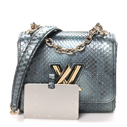 Louis Vuitton Snakeskin Twist Shoulder Bag PM Blue Multicolor 3 of 11