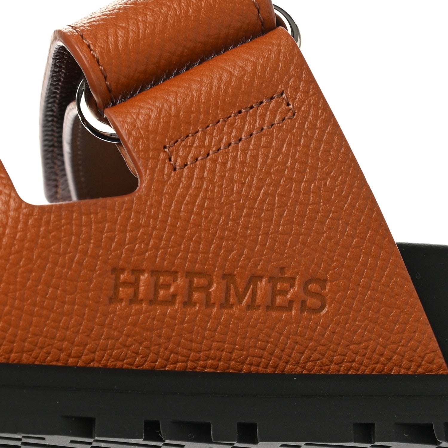 Hermes Calfskin Womens Chypre Sandals 37 Naturel 8 of 10