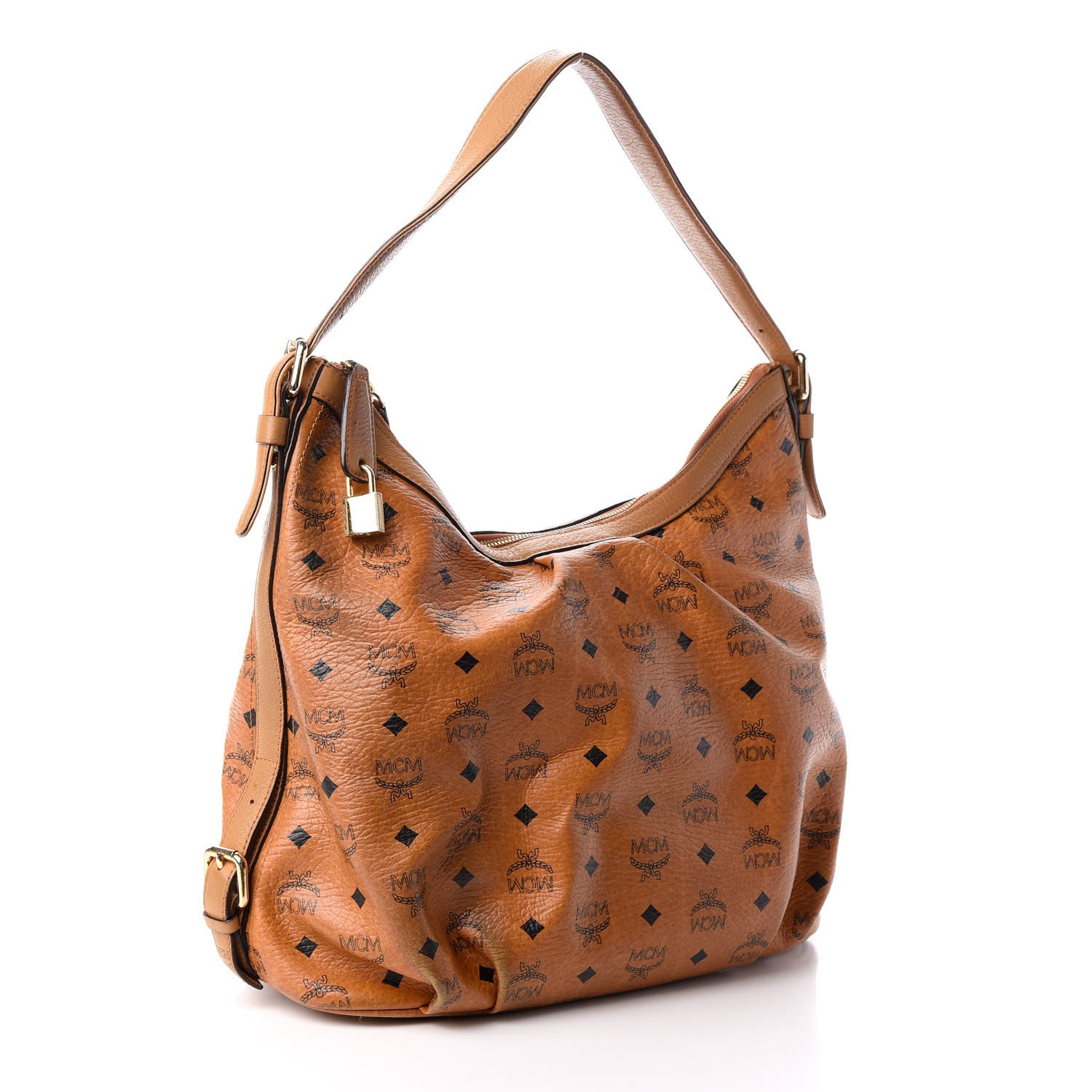 MCM Visetos Hobo Cognac 3 of 10