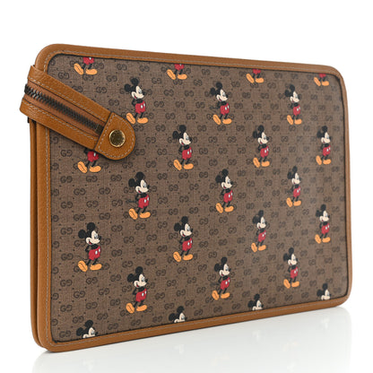 Gucci X DISNEY Mini Vintage GG Supreme Monogram Mickey Mouse Documents Holder Beige Vintage Sun Oil 2 of 6
