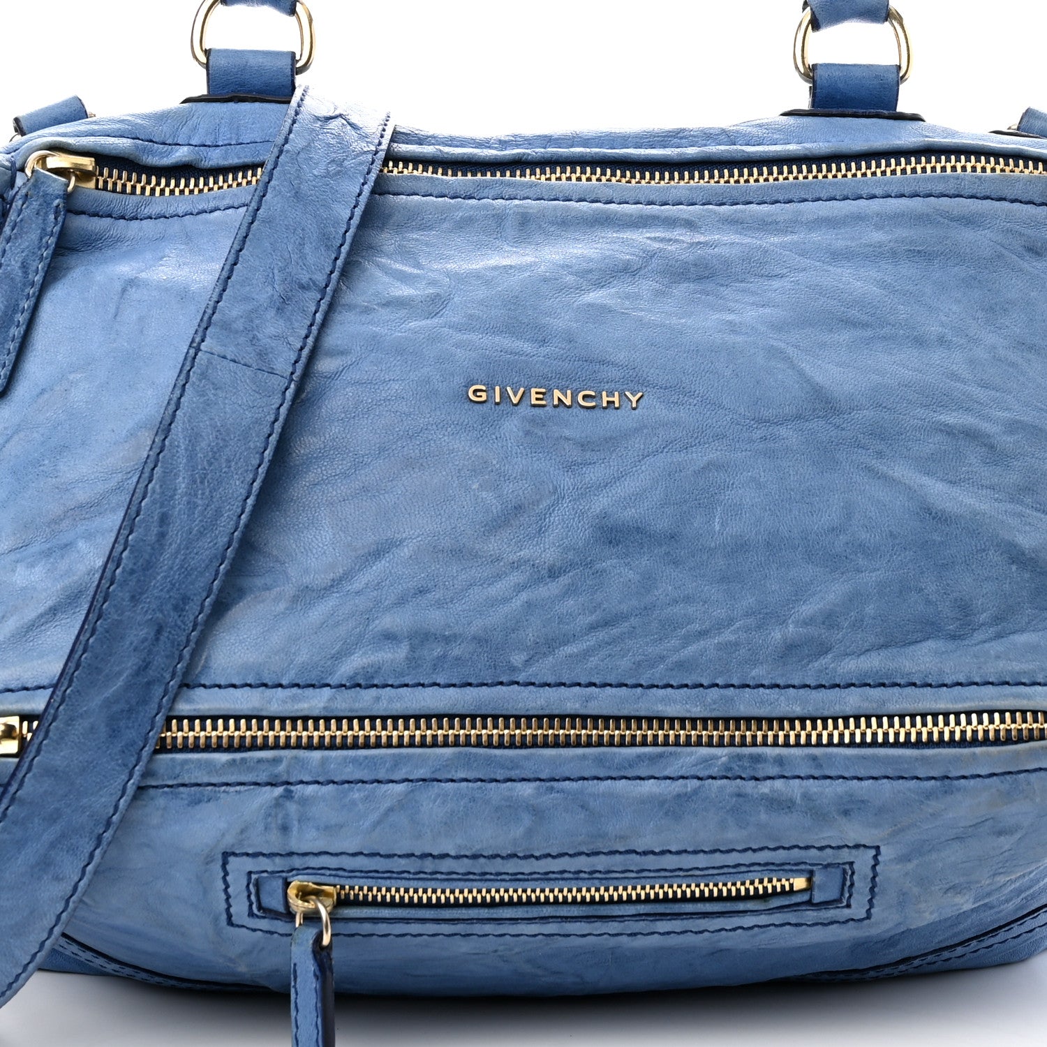 Givenchy Tumbled Sheepskin Medium Pandora Blue 8 of 14