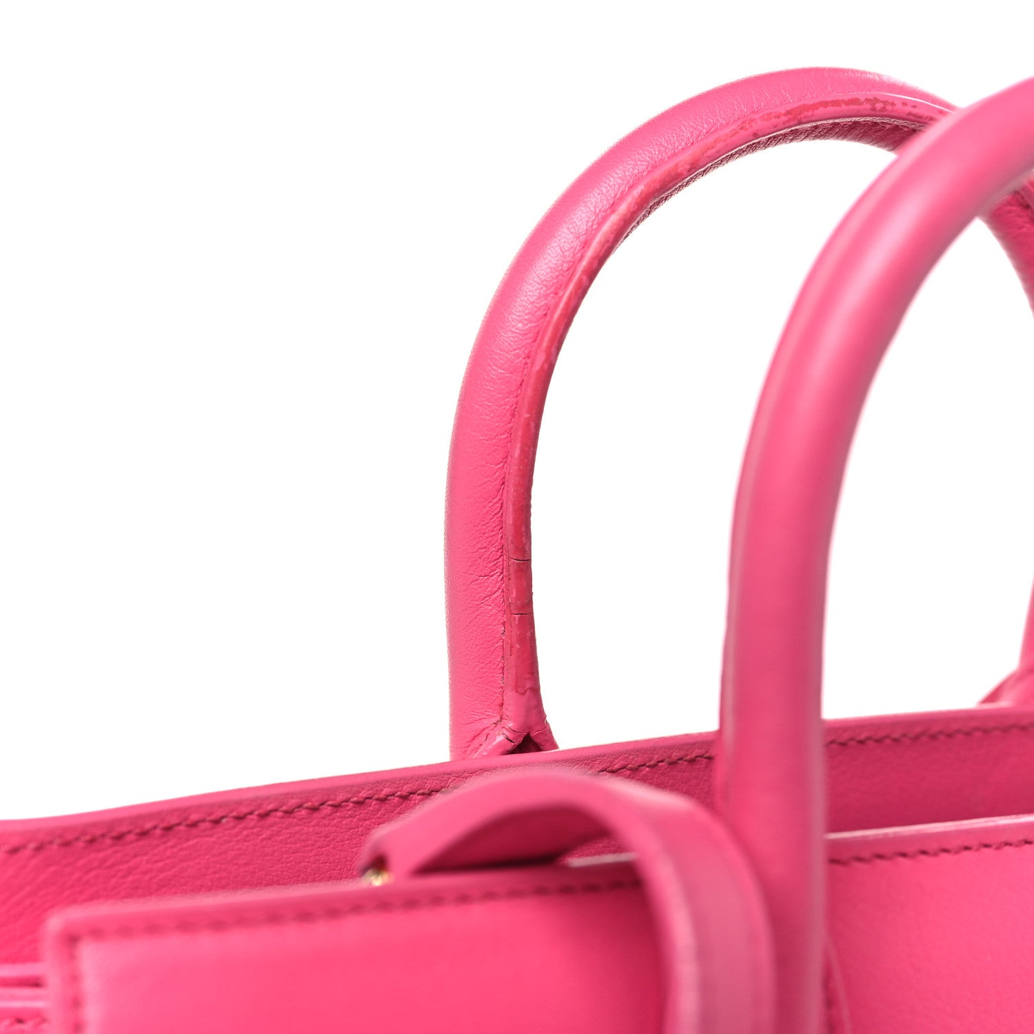 Saint Laurent Calfskin Sac De Jour Nano Lipstick Fuchsia 10 of 12