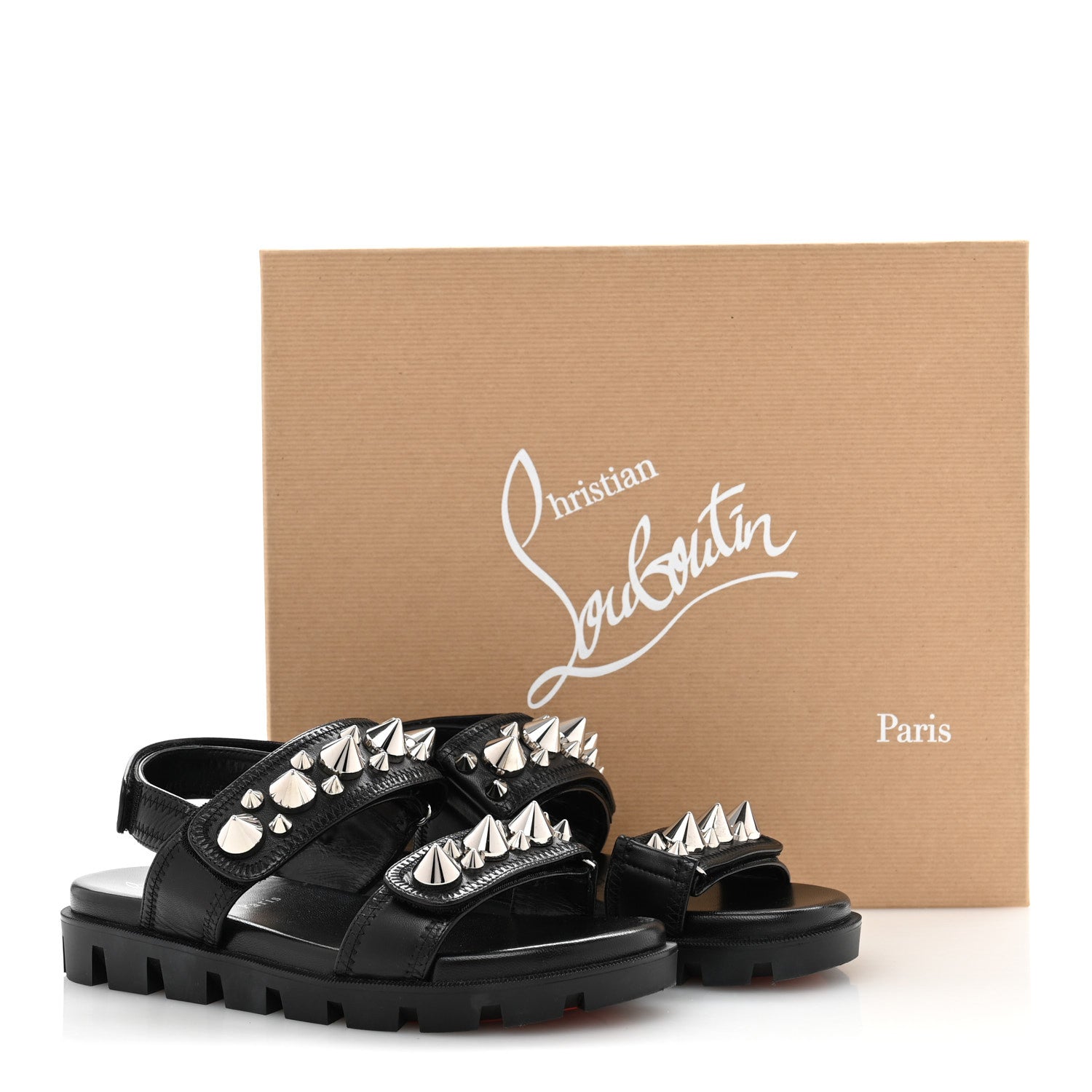 Christian Louboutin Nappa Spikita Cool Platform Sandals 37.5 Black 10 of 10