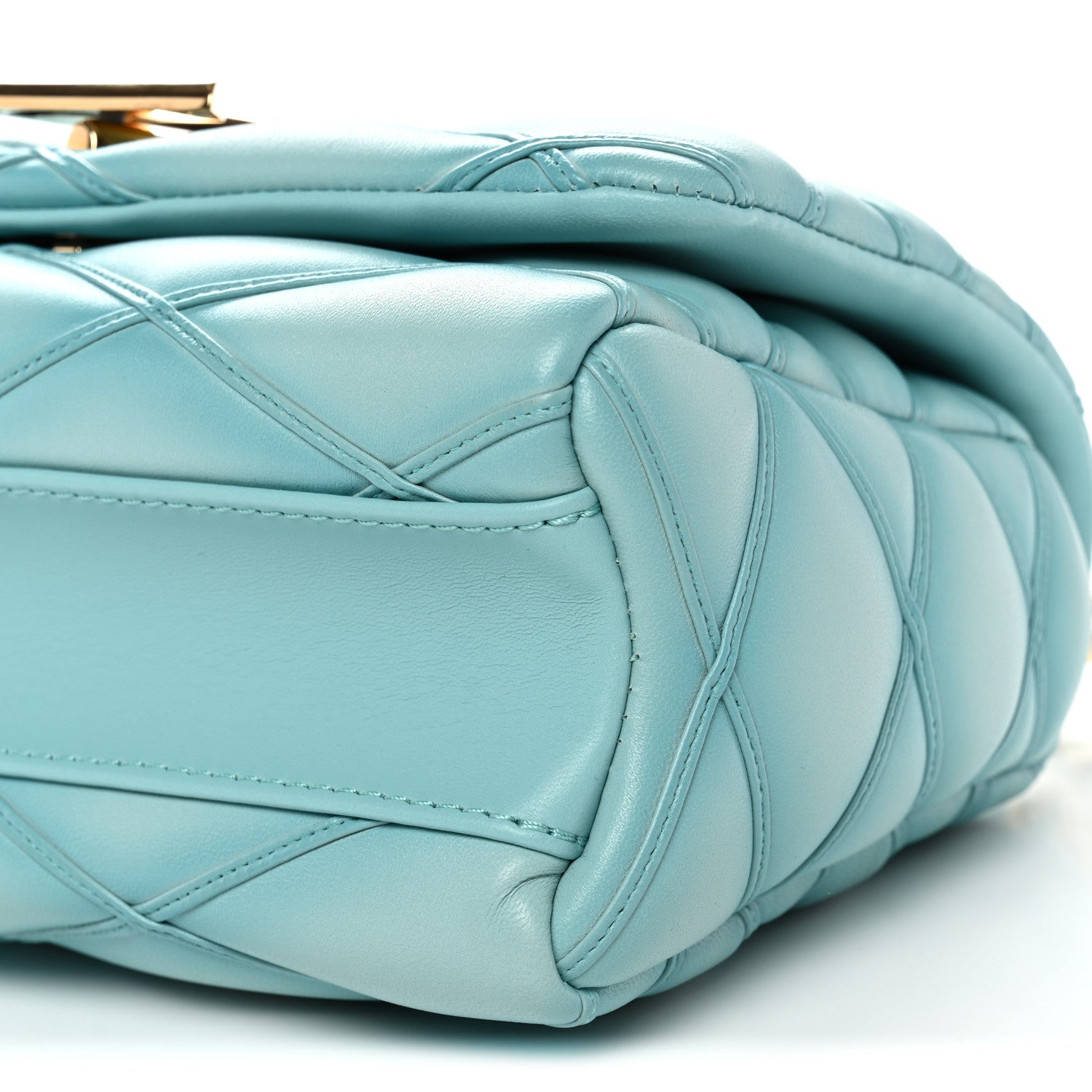Louis Vuitton Lambskin Malletage Top Handle GO-14 MM Lagoon 10 of 10