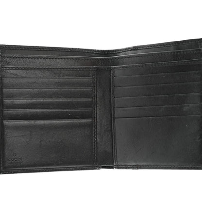 Gucci Guccissima Metal Bar French Flap Wallet Black 5 of 18