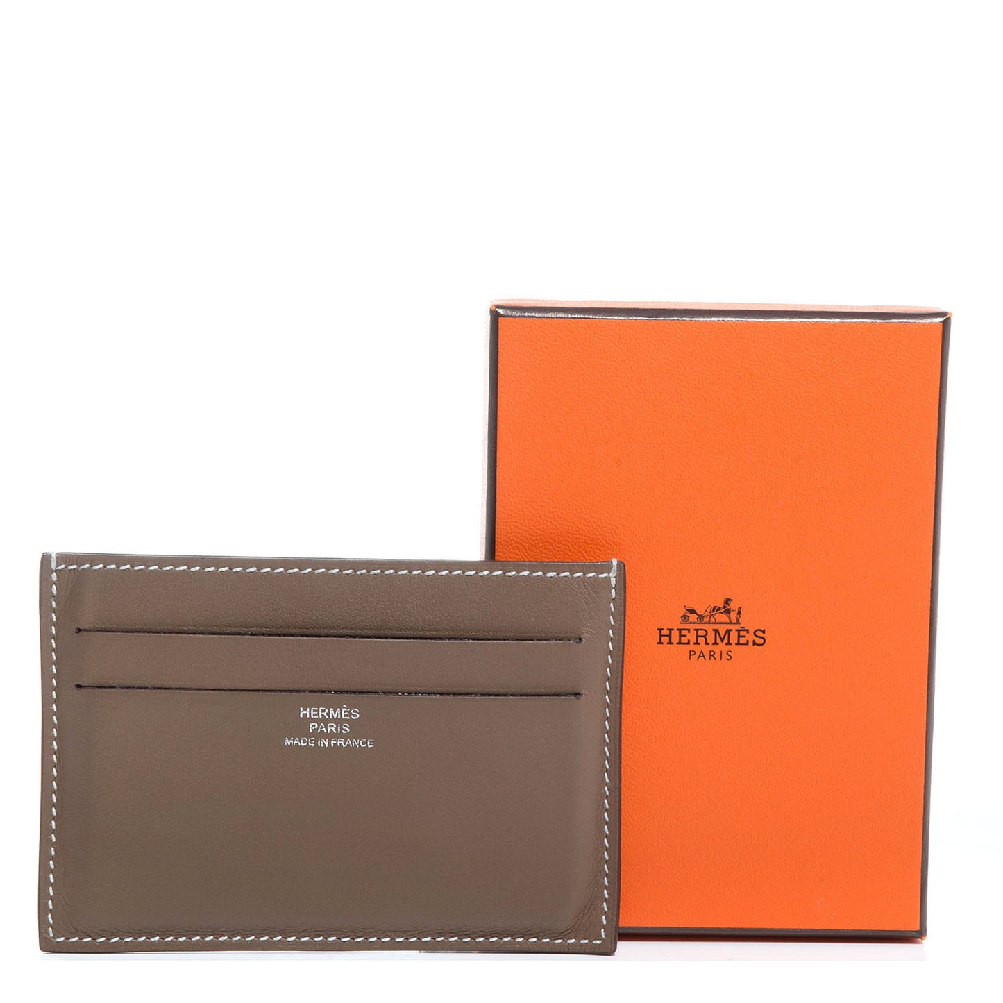 Swift Calfskin Citizen Twill Card Case Etoupe